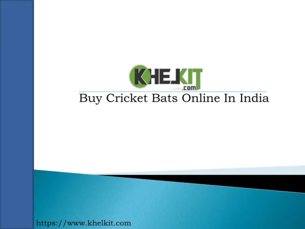 Buy Cricket Bats Online In India - Khelkit.com
