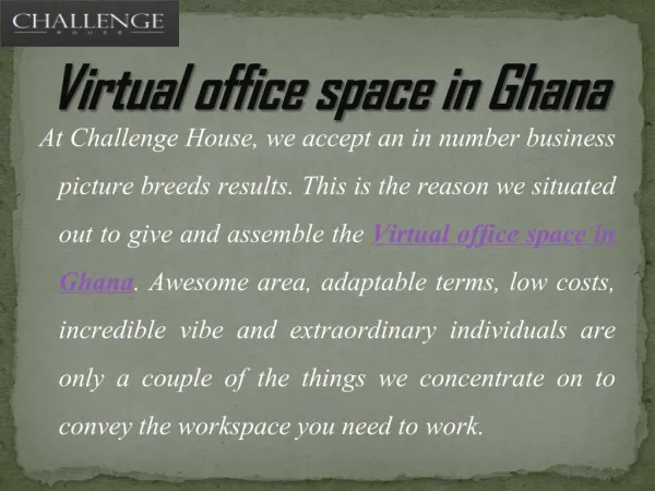 Ideal Business Office Spaces at Rent in Ghana