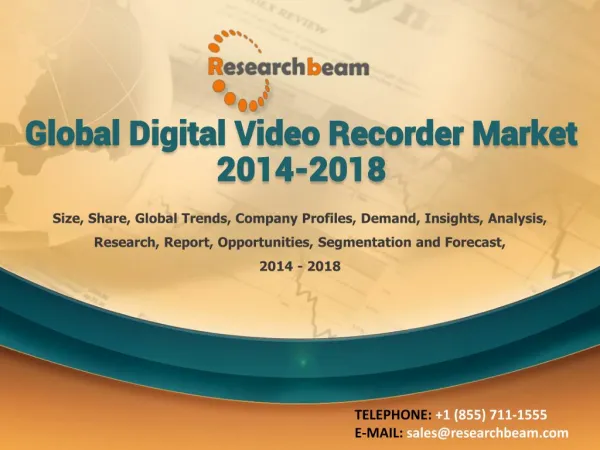 Global Digital Video Recorder Market 2014-2018