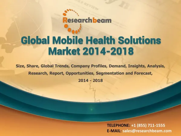Global Mobile Health Solutions Market 2014-2018