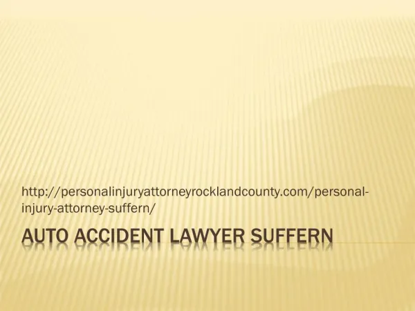 AUTO ACCIDENT LAWYER Suffern