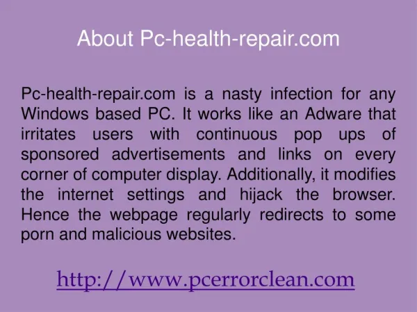 Remove Pc-health-repair.com: ways to eradicate it
