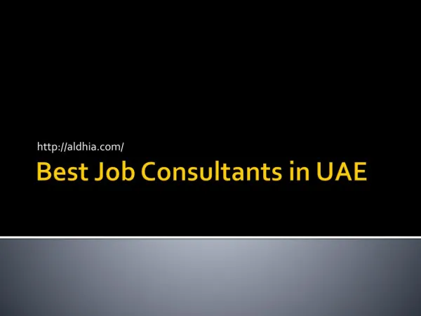Best Job Consultants in UAE