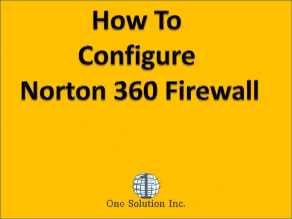 How to Configure Norton 360 Firewall