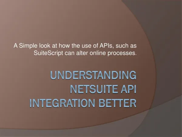 Understanding NetSuite API Integration Better