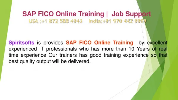 SAP FICO Online Training | SAP FICO Job Support