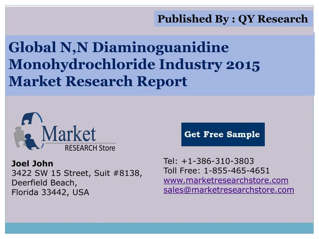 global n n diaminoguanidine monohydrochloride industry 2015 market research report