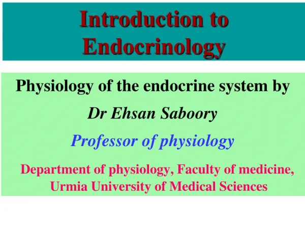 introduction to endocrine