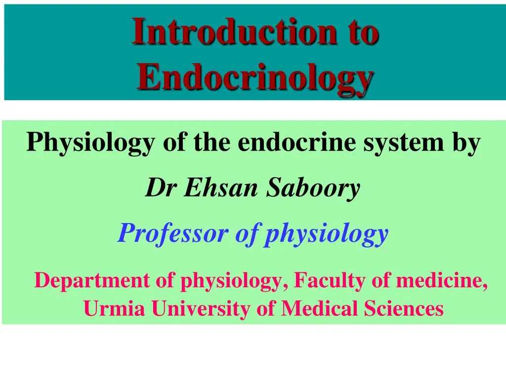 introduction to endocrinology