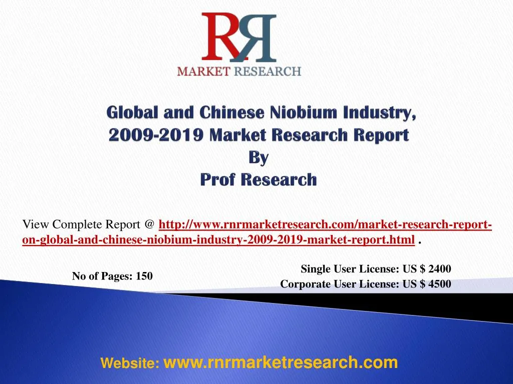 global and chinese niobium industry 2009 2019 market research report by prof research