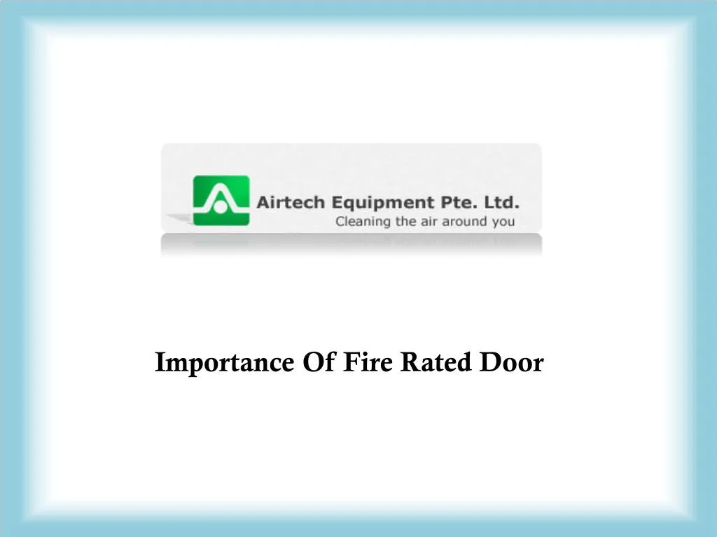 importance of fire rated door