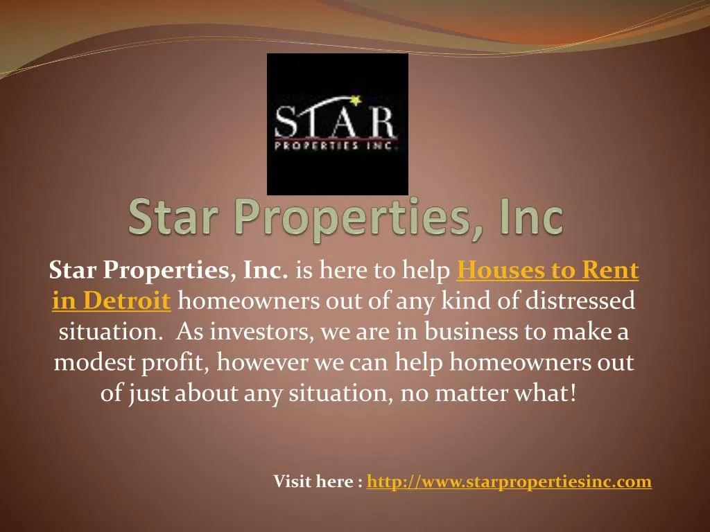star properties inc