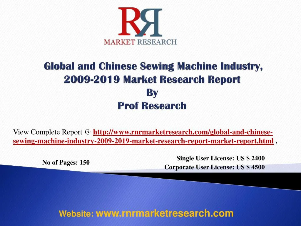 global and chinese sewing machine industry 2009 2019 market research report by prof research