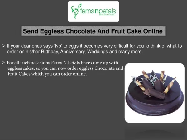 Eggless Cakes Online Delivery, Eggless Chocolate Cake