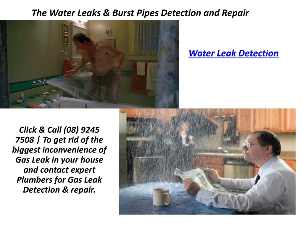 the water leaks burst pipes detection and repair