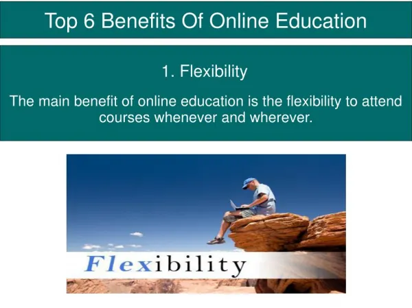 Top 6 Benefits Of Online Education