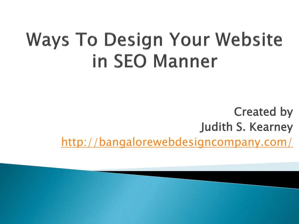 ways to design y our website in seo m anner