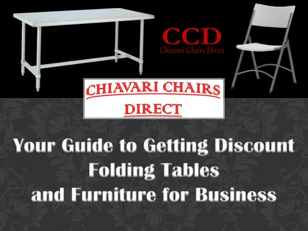 Your Guide to Getting Discount Folding Tables and Furniture