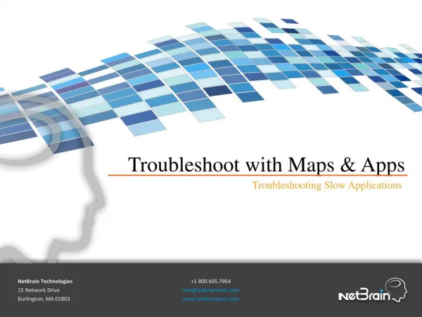 Troubleshooting Slow Applications | NetBrain