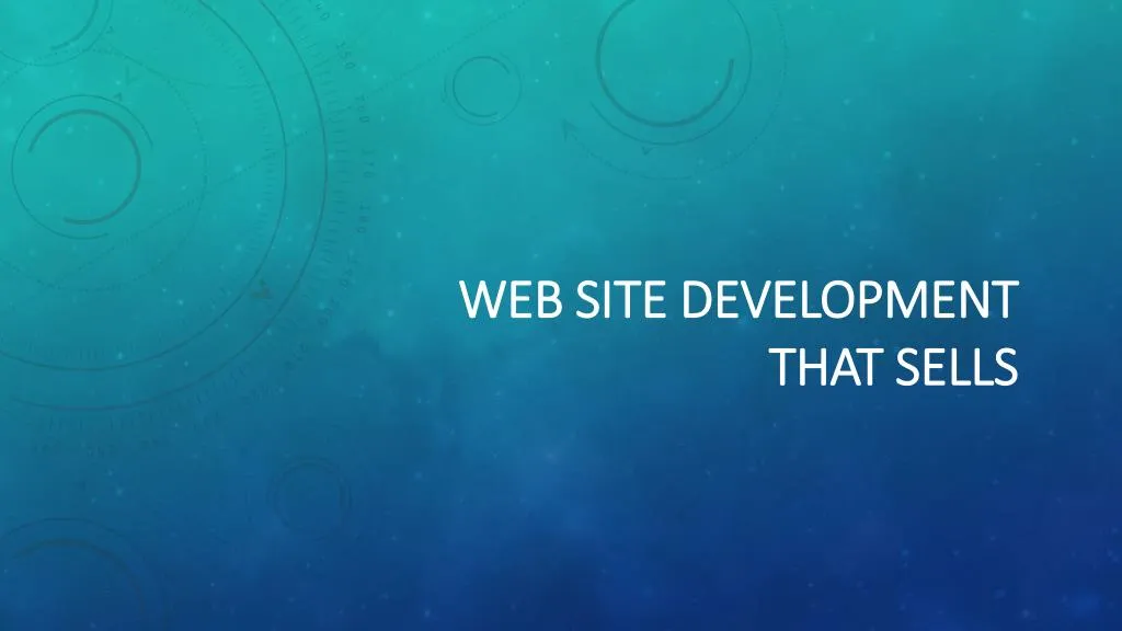 web site development that sells