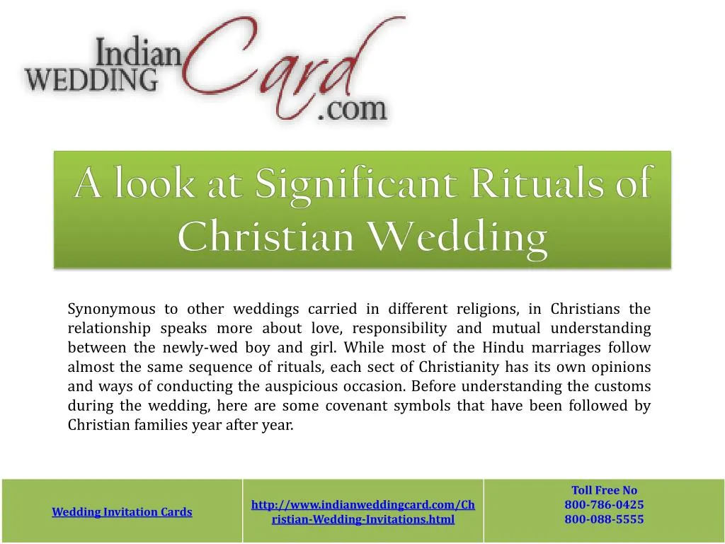 a look at significant rituals of christian wedding