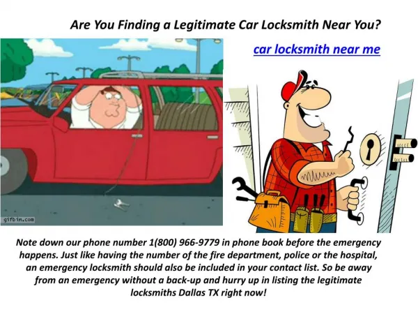 Are You Finding a Legitimate Car Locksmith Near You?