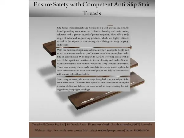Efficacy of FRP Anti-Slip Stair Treads