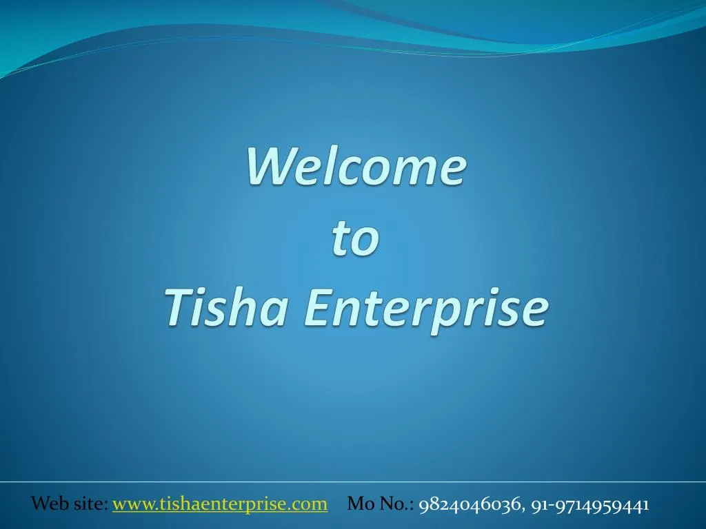 welcome to tisha enterprise