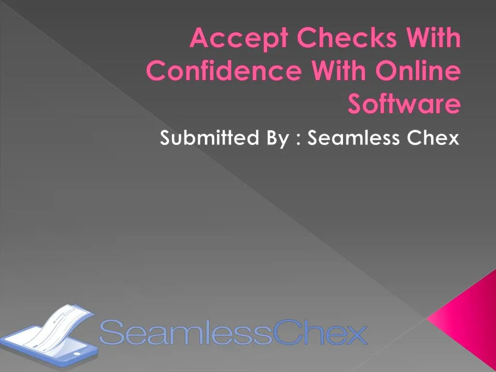 accept checks with confidence with online software