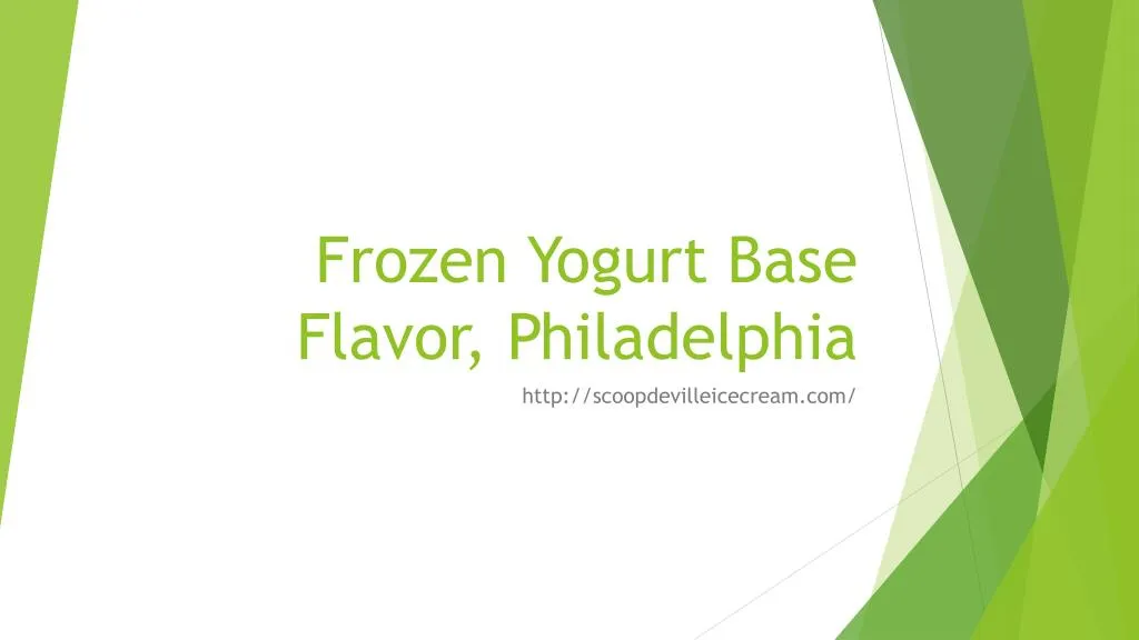 frozen yogurt base flavor philadelphia