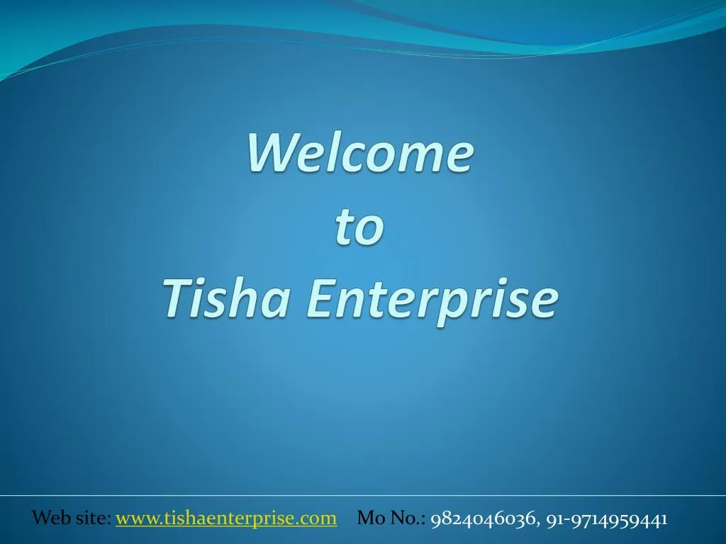 welcome to tisha enterprise