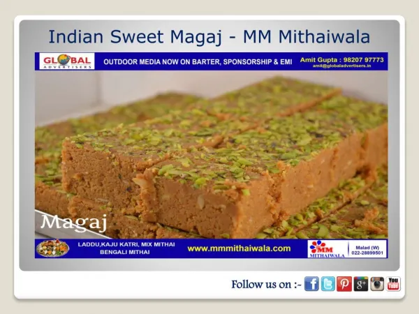 Indian Sweet Magaj - MM Mithaiwala