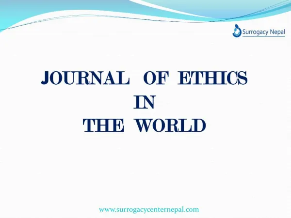 Surrogacy Nepal journal ethics in the world