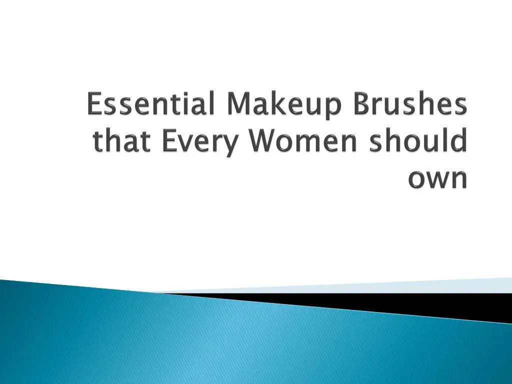 essential makeup brushes that every women should own