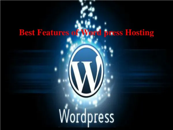 Best Features of Word press Hosting