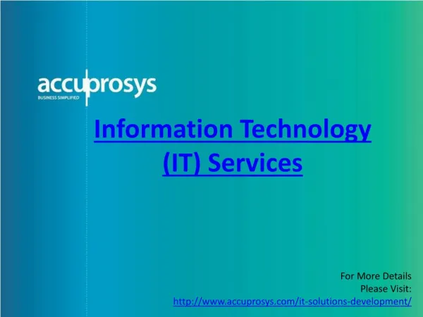 IT services in Hyderabad - Accuprosys