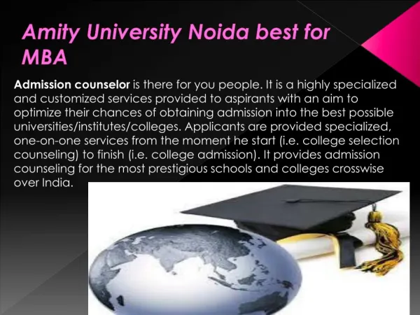 Amity University Noida best for MBA