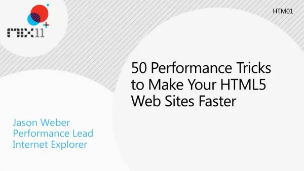 50 Performance Tricks to Make Your HTML5 Web Sites Faster
