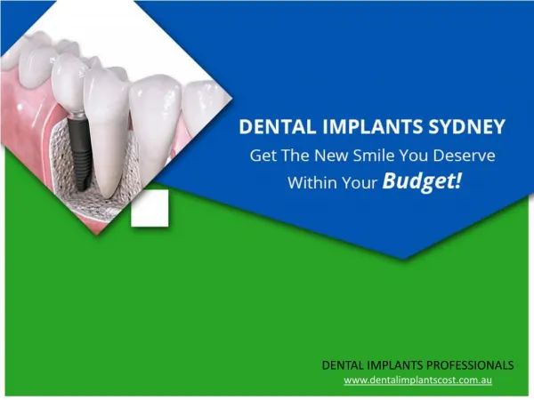 Affordable and High Quality Dental Implants in Sydney & Melb