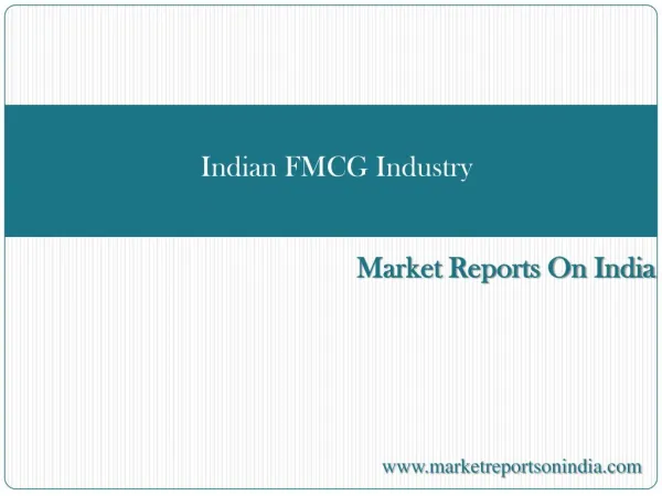 Indian FMCG Industry