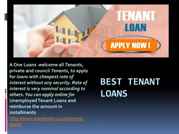 Best Tenant Loans