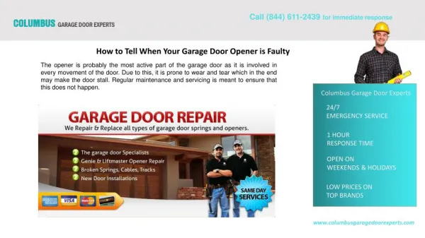 How to Tell When Your Garage Door Opener is Faulty