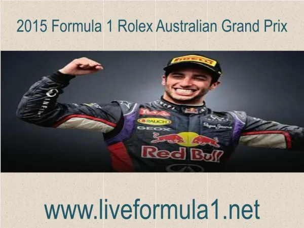 WATCH Formula one Australian Grand Prix 2015