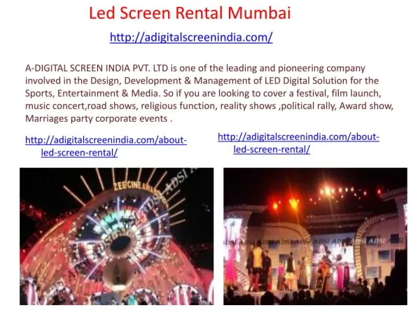 Led Screen Rental Mumbai