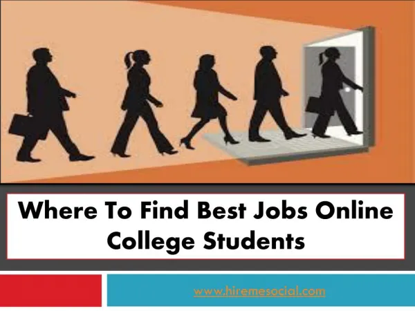 Where to find best jobs online college students