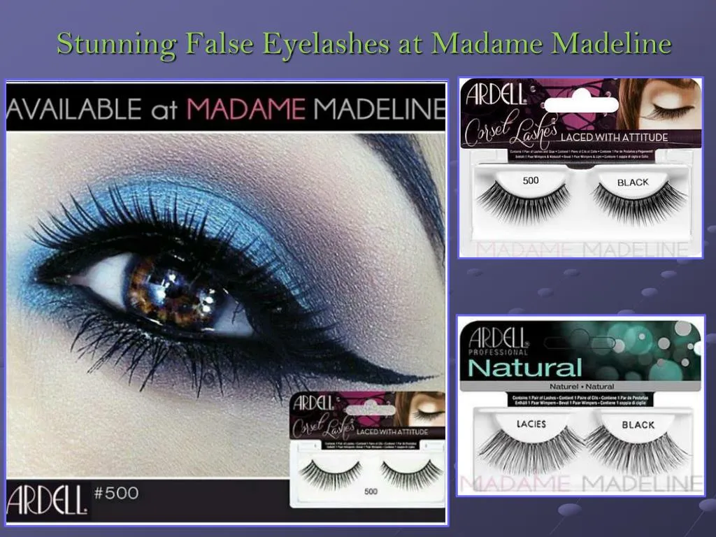 stunning false eyelashes at madame madeline