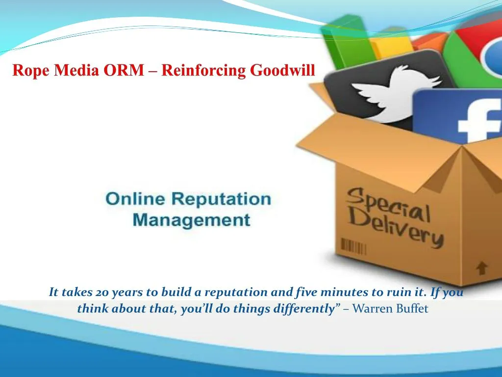 rope media orm reinforcing goodwill