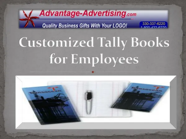 Customized Tally Books for Employees