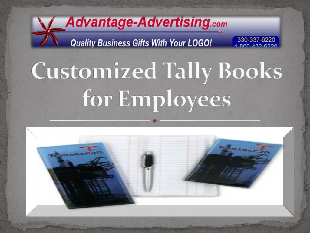 customized tally books for employees