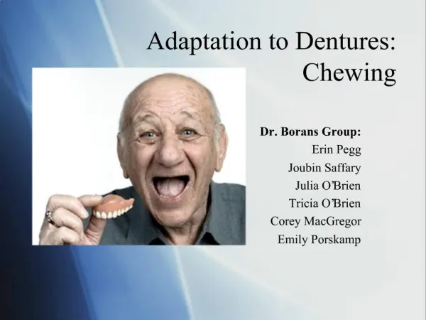 Adaptation to Dentures: Chewing